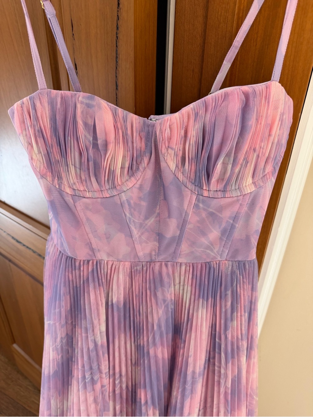 NWT Hutch Pink and Lavender Pleated Midi Dress. NEVER WORN!! - Picture 2 of 3